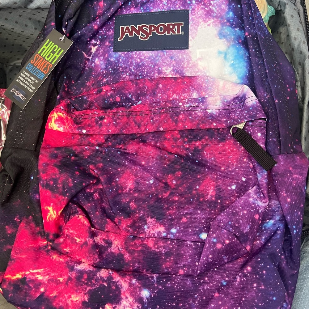 Jansport galaxy Backpack with Pink Accents